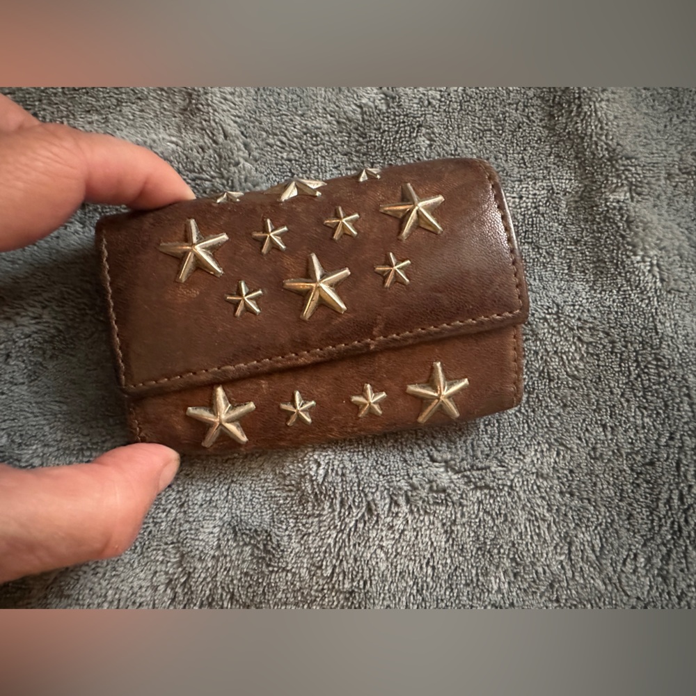 Jimmy Choo star studded leather key case